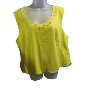 Forever Audrey Yellow Sleeveless Top Plus Size 3X